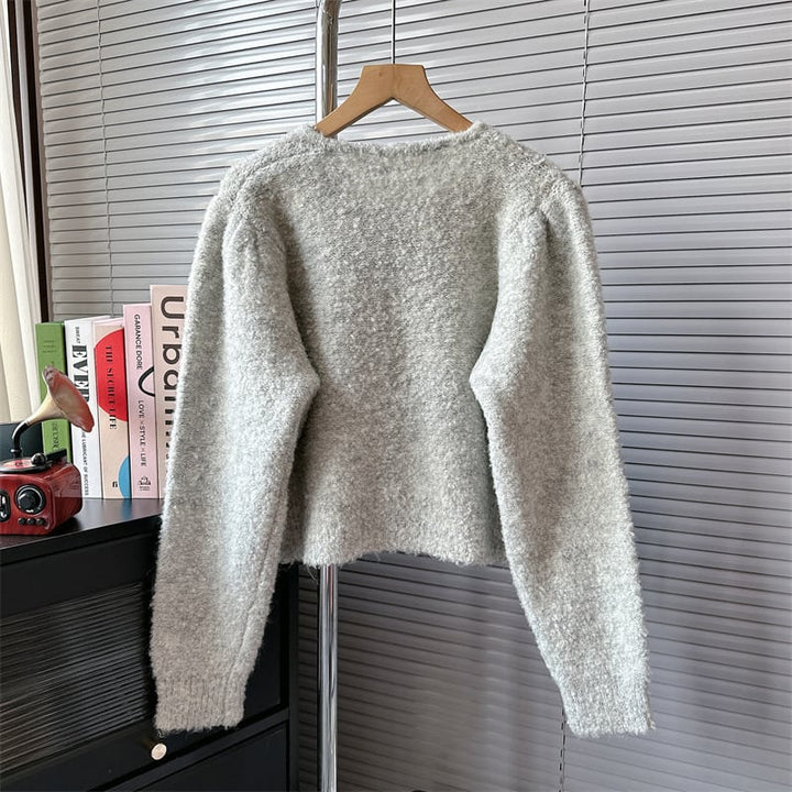 【outer】クルーネックニットカーデ　M18975