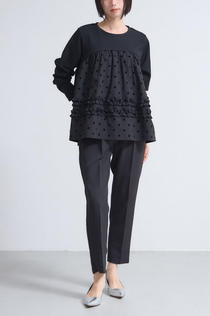 【tops】ドット柄プルオーバー　M28043