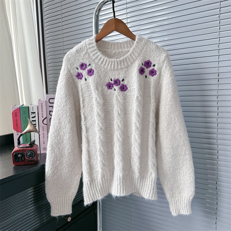 【tops】クルーネックニットセーター　M26773