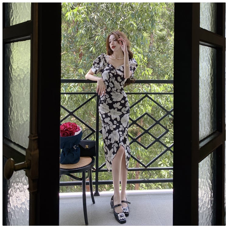 【dress】花柄ワンピース　M24974