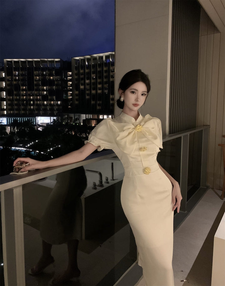【dress】リボン付きワンピース　M25203