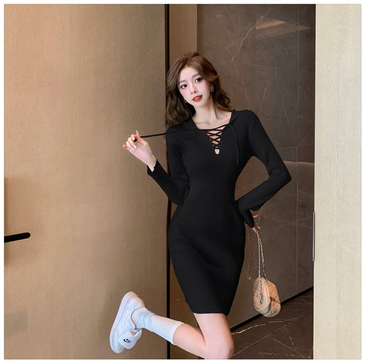 【dress】フード付きワンピース　M18296