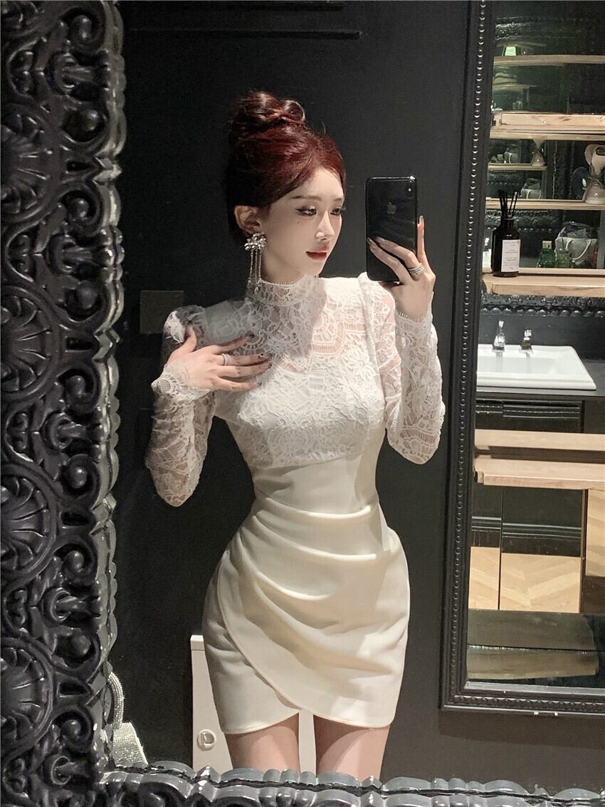 【dress】ドッキングレースワンピース　M29342