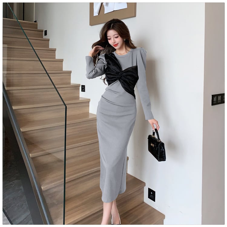 【dress】リボン付きデートワンピース　M18186