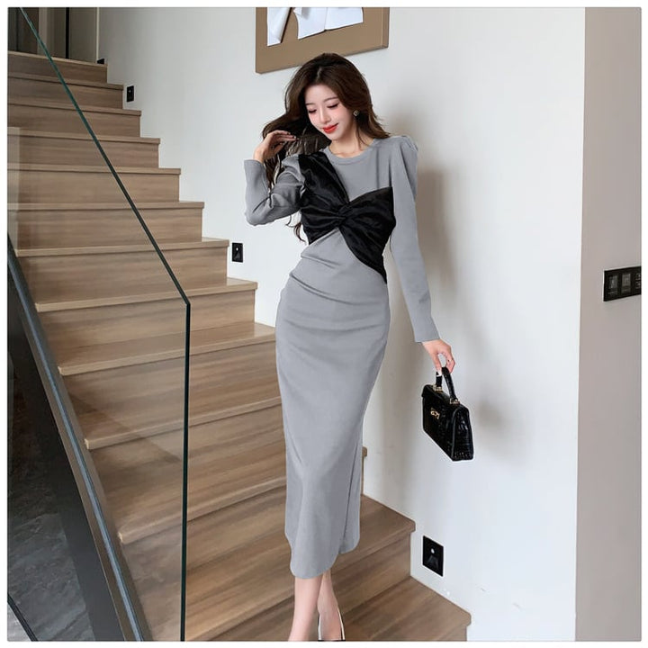 【dress】リボン付きデートワンピース　M18186