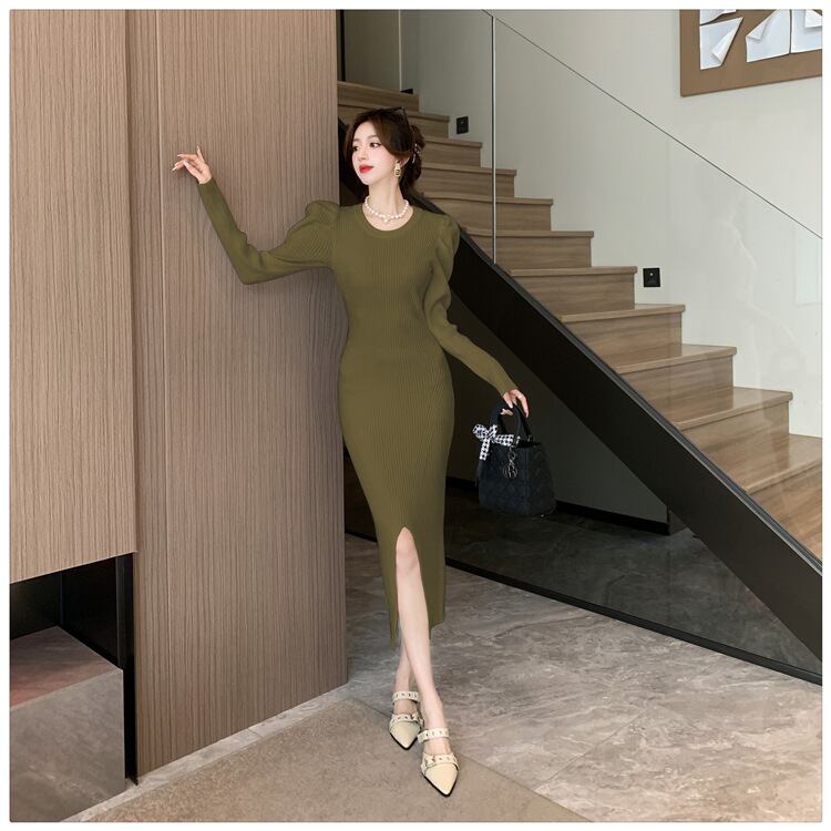 【dress】スリットワンピース　M18603