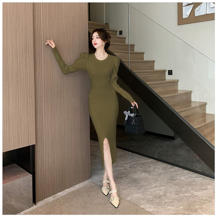 【dress】スリットワンピース　M18603
