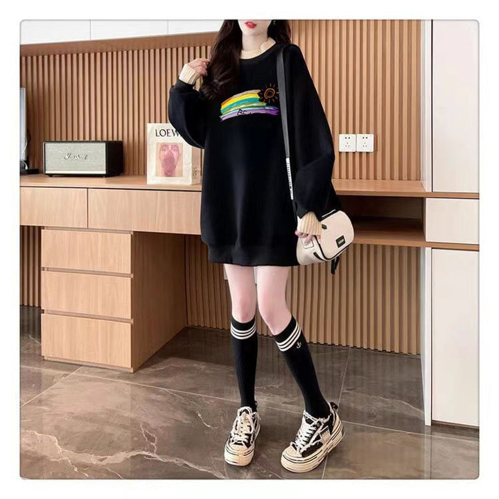 【tops】裹起毛プリントプルオーバー　M28808