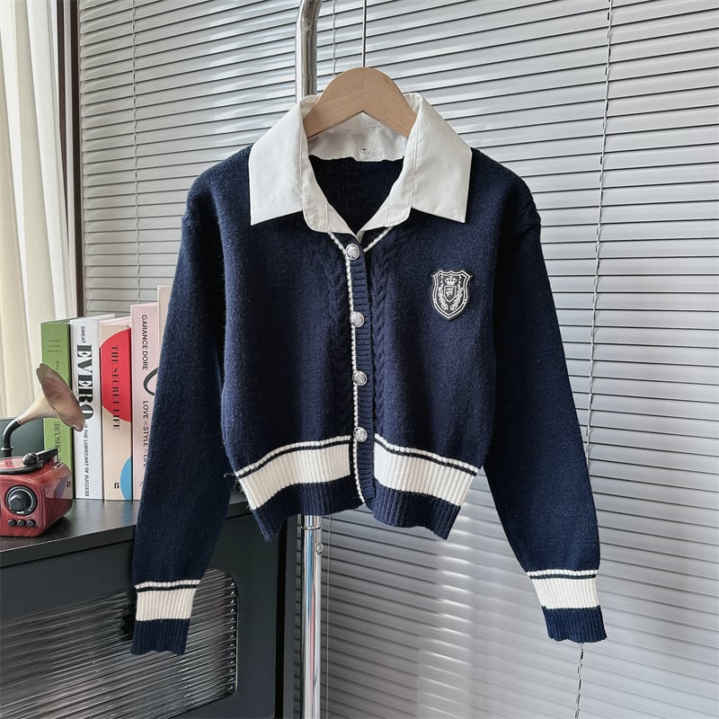【outer】ドッキングニットカーデ　M18026