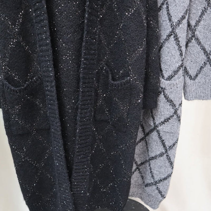 【outer】ロング丈ニットカーデ　M25412