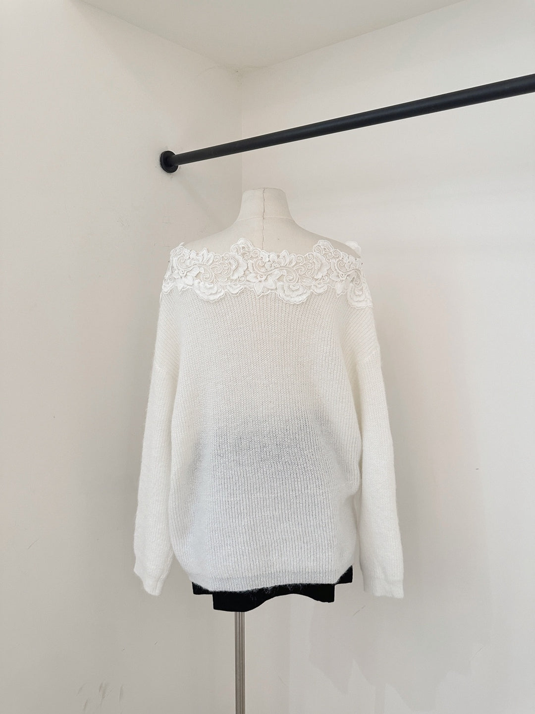 【tops】レースドッキングニットトップス Q9258