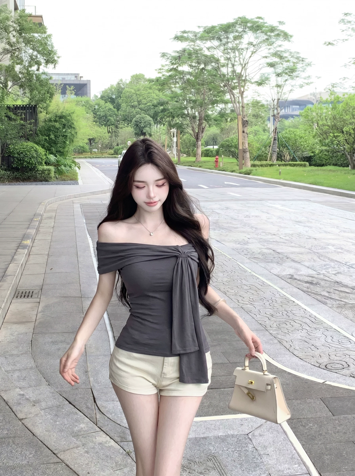 【tops】オフショルダートップス Q8557