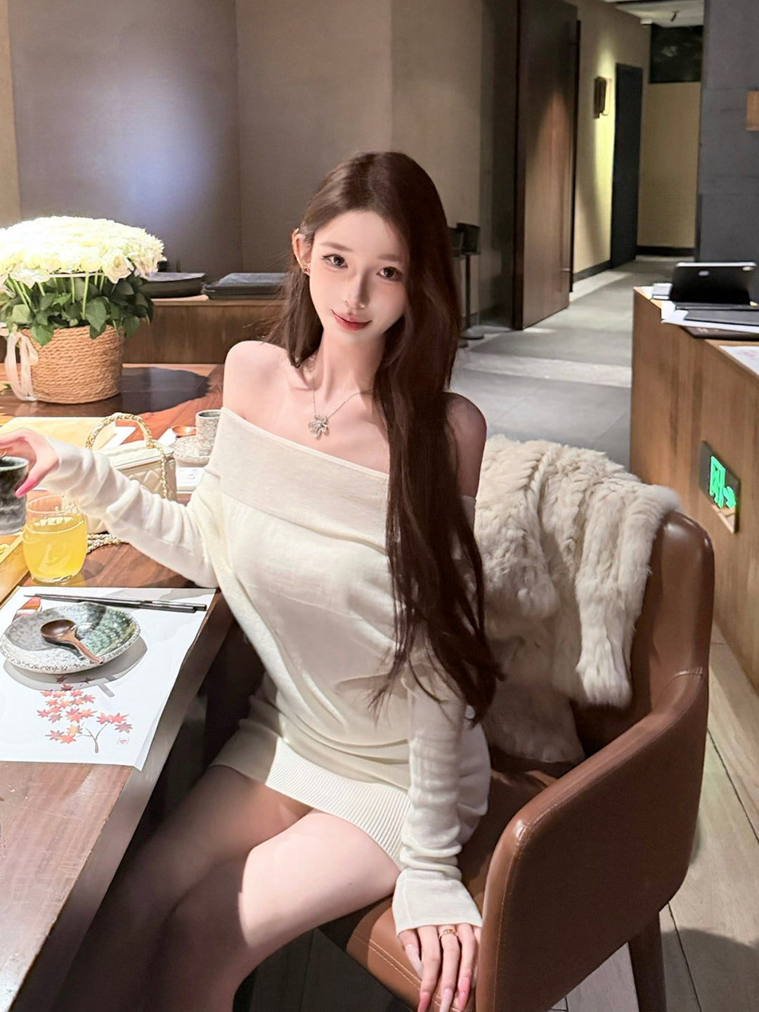 【dress】ワンショルダータイトワンピース Q9300