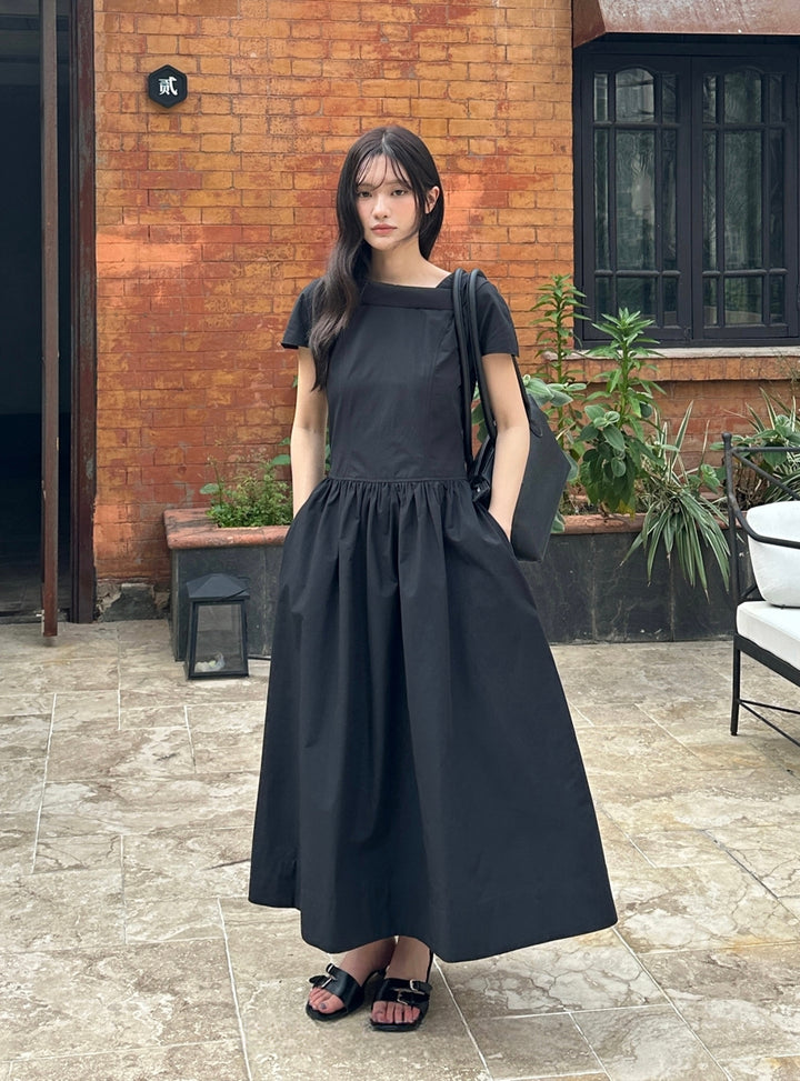 【dress】2色展開ロングワンピース Q8654