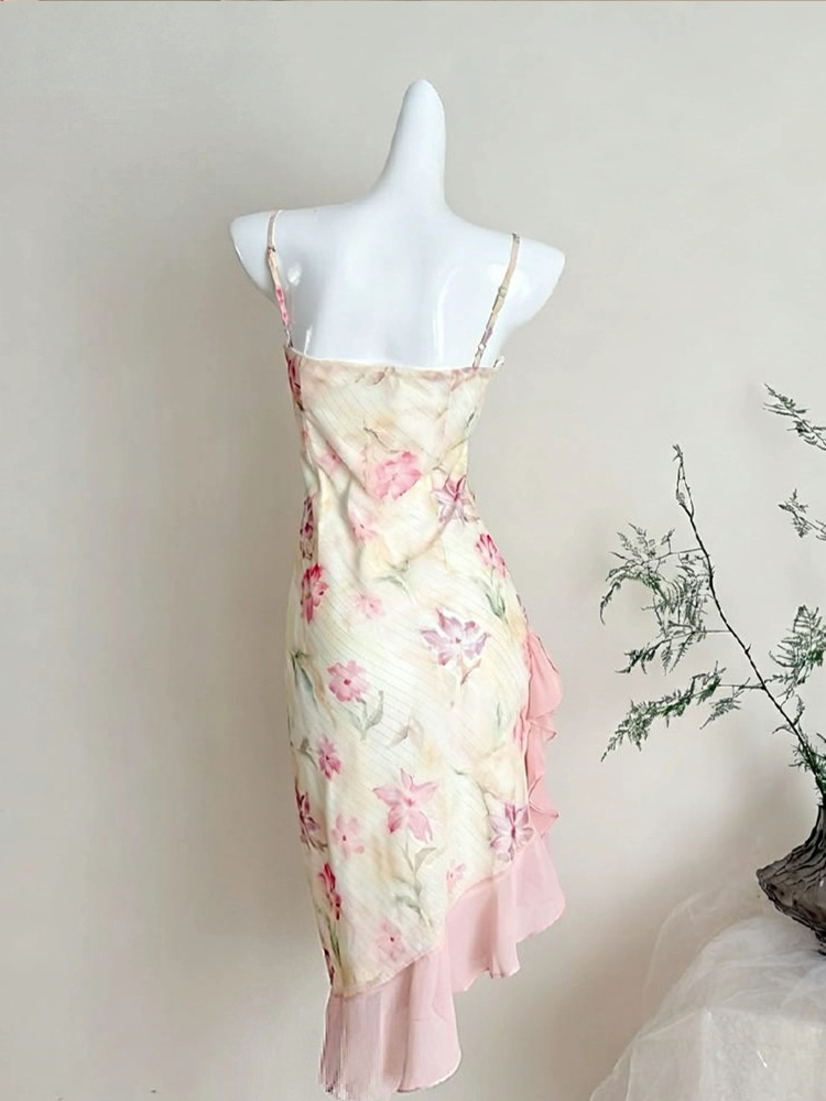 【dress】フラワー柄キャミワンピース Q8544