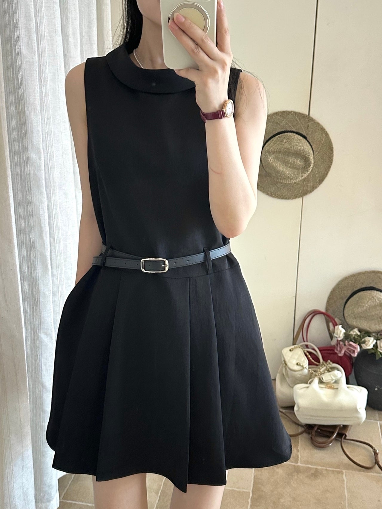 dress】ベルト付きノースリーブワンピース Q8711 – NANASTYLE