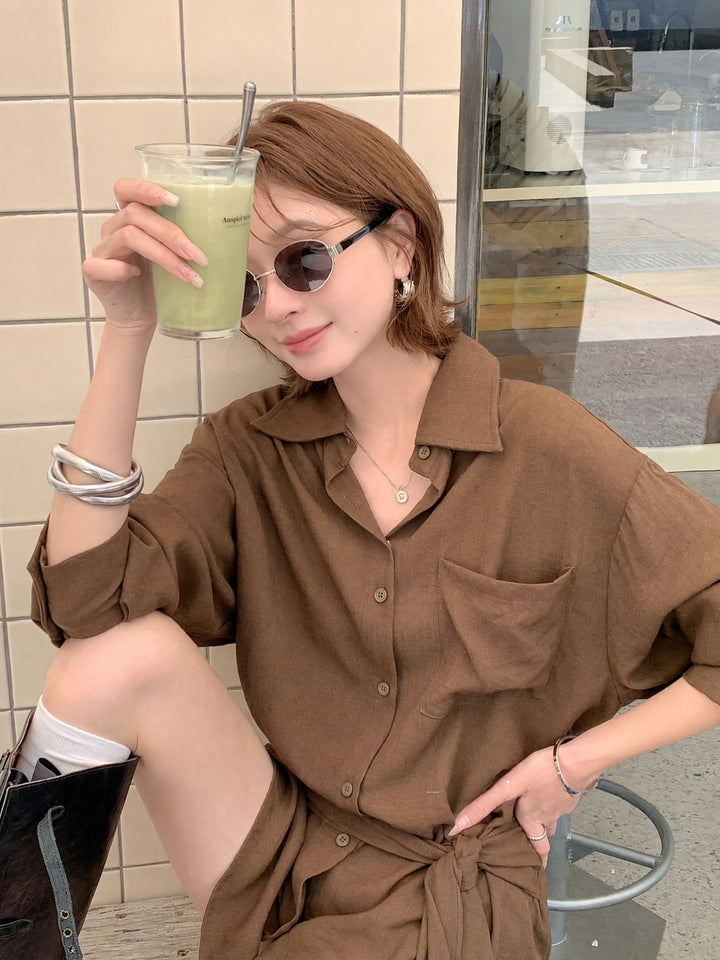 【tops】お尻カバー付きシャツ Q9040