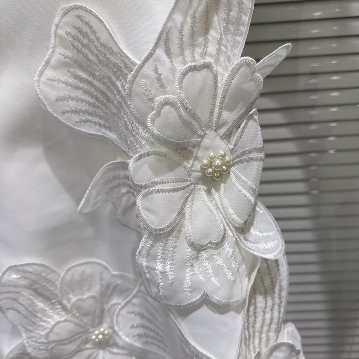 【dress】立体フラワーベストワンピース Q8695