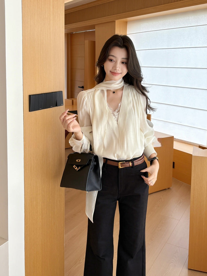 【tops】レースドッキングトップス Q8970