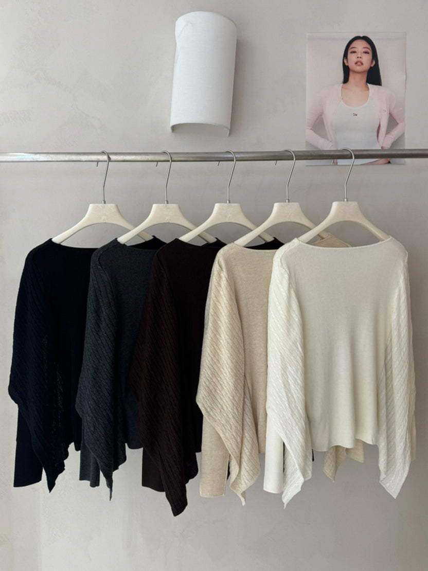 【tops】5色展開ニットトップス Q9135