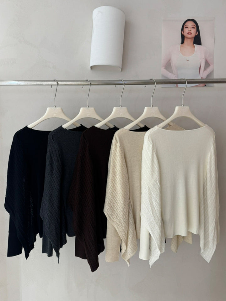 【tops】5色展開ニットトップス Q9135