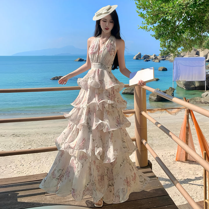 【dress】ティアードロングワンピース　N3542