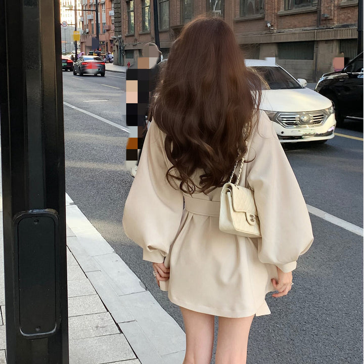 【dress】2WAYノーカラーミニワンピース　N3327