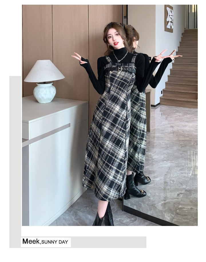 【dress】チェック柄キャミワンピース　N2910