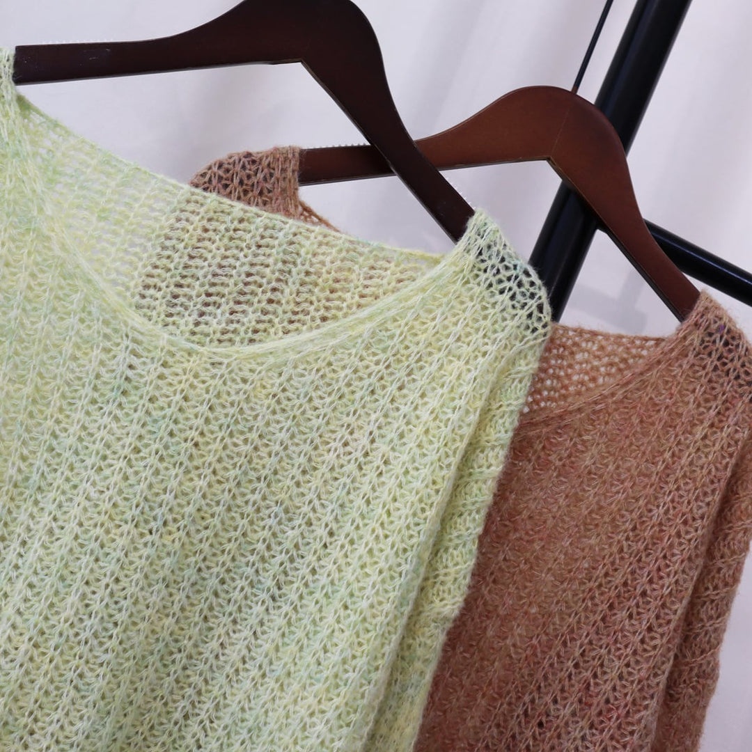 【tops】クルーネックニットセーター　M18195