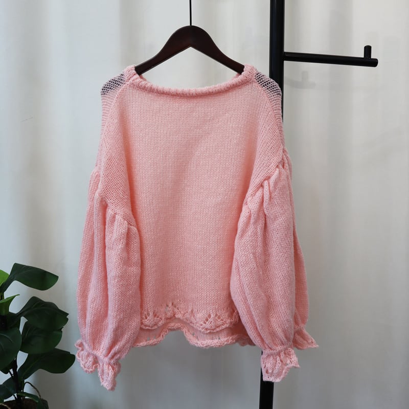 【tops】クルーネックニットセーター　M26706