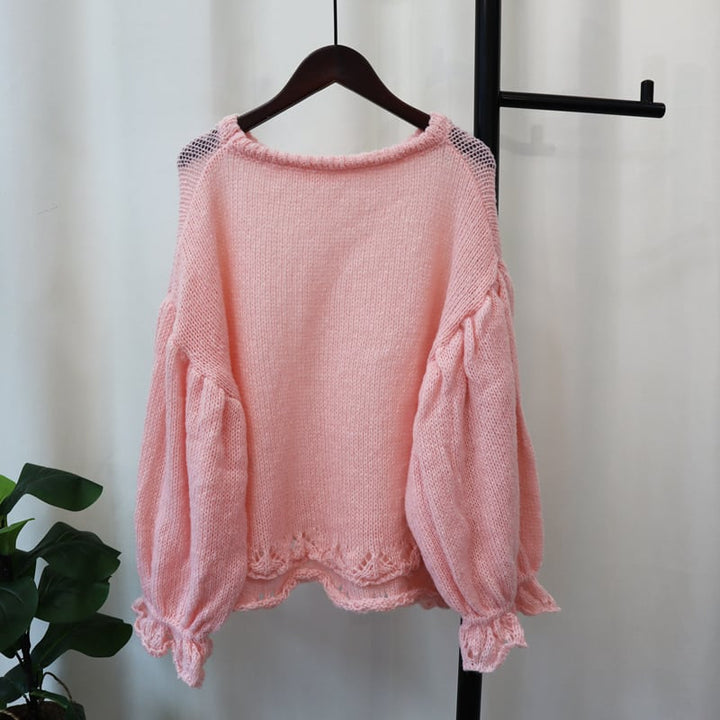 【tops】クルーネックニットセーター　M26706