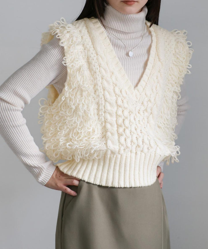 【tops】Vネックベスト　M26625