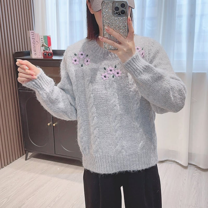 【tops】クルーネックニットセーター　M26773