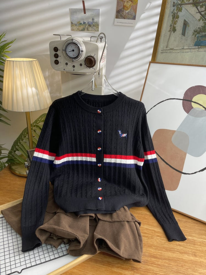【outer】犬刺繍カーディガン     N2821