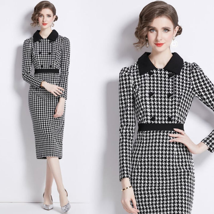 【dress】千鳥格子デートワンピース　N2772