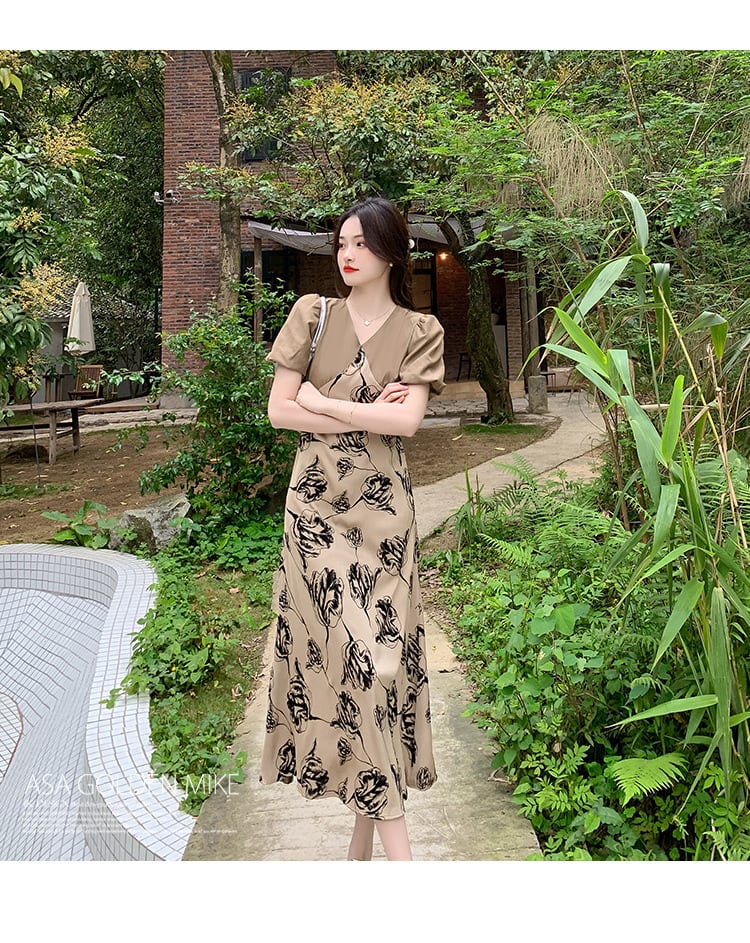【dress】細身効果抜群♪エレガント切り替えデートワンピース　M16790