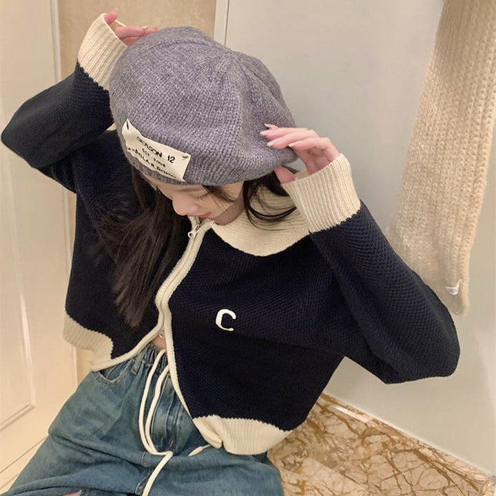 【outer】ファスナーニットカーデ　M27879
