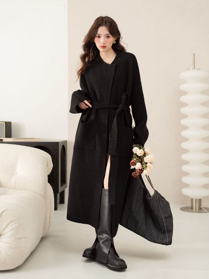【outer】ロング丈ニットカーデ　M26713