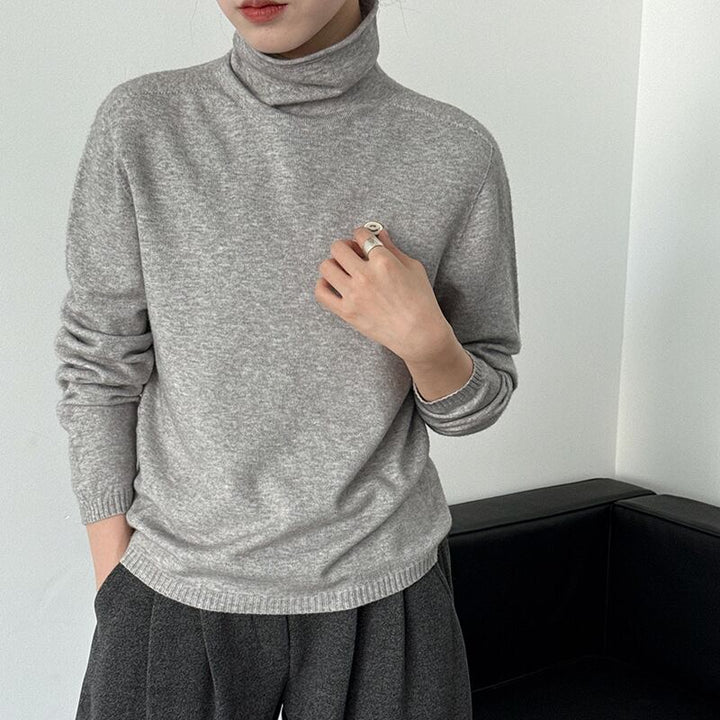 【tops】ハイネックニットトップス Q7090