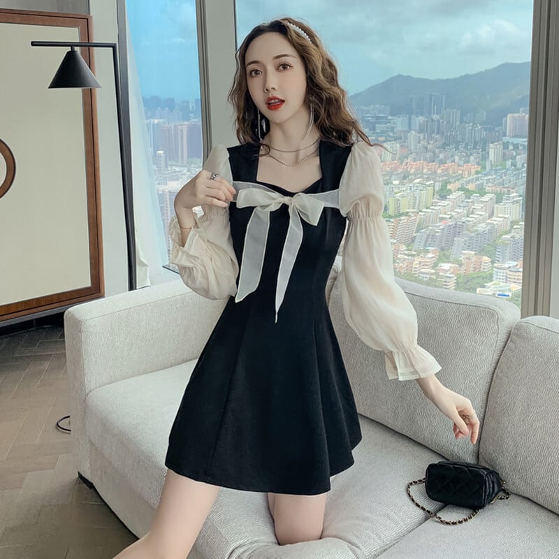 【dress】大人らしい エレガント切り替えデートワンピース　M17360