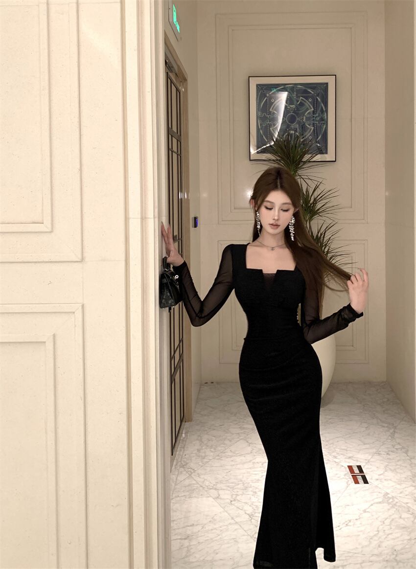 【dress】チュールドッキングワンピース　M27686