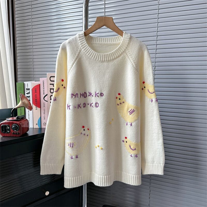 【tops】クルーネックニットセーター　M18924