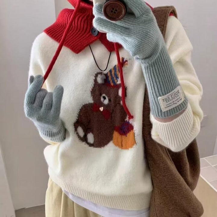 【tops】クルーネックニットセーター　M28755