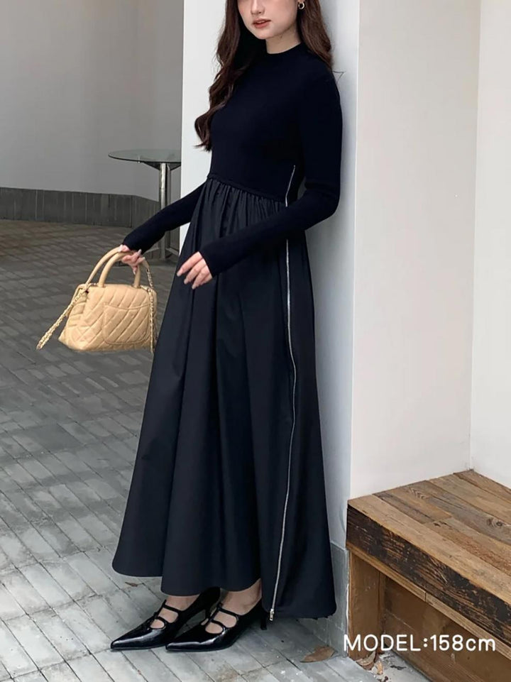 【dress】ニットドッキングワンピース　M28018