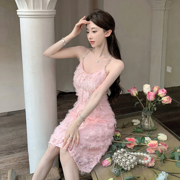 【dress】細身効果抜群♪スウィートキャミワンピース　M16927