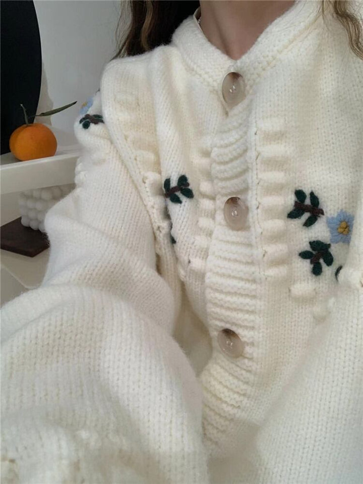 【outer】クルーネックニットカーデ　M18464