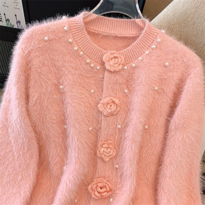 【outer】パールニットカーデ　M29205