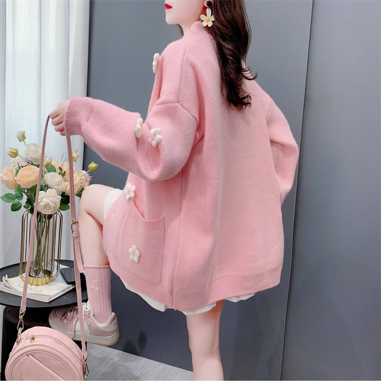 【outer】Vネックニットカーデ　M27047
