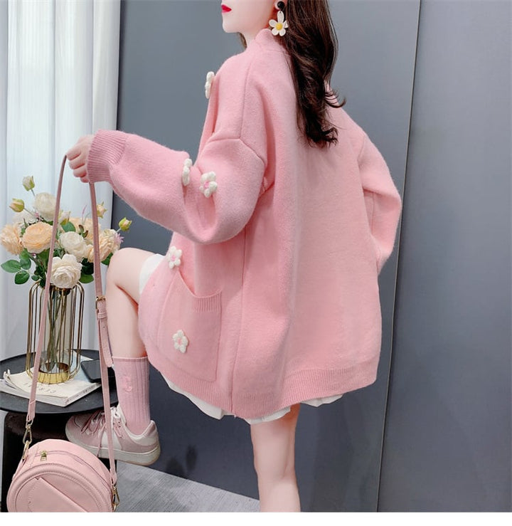 【outer】Vネックニットカーデ　M27047