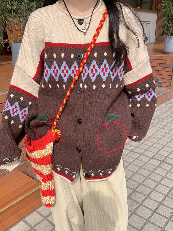 【outer】刺繍ニットカーデ　M26970